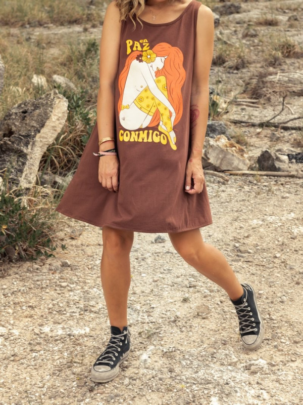 ▷ Comprar vestido tirantes tipo skater En paz conmigo Aire Retro | Sopotey Woman. 2