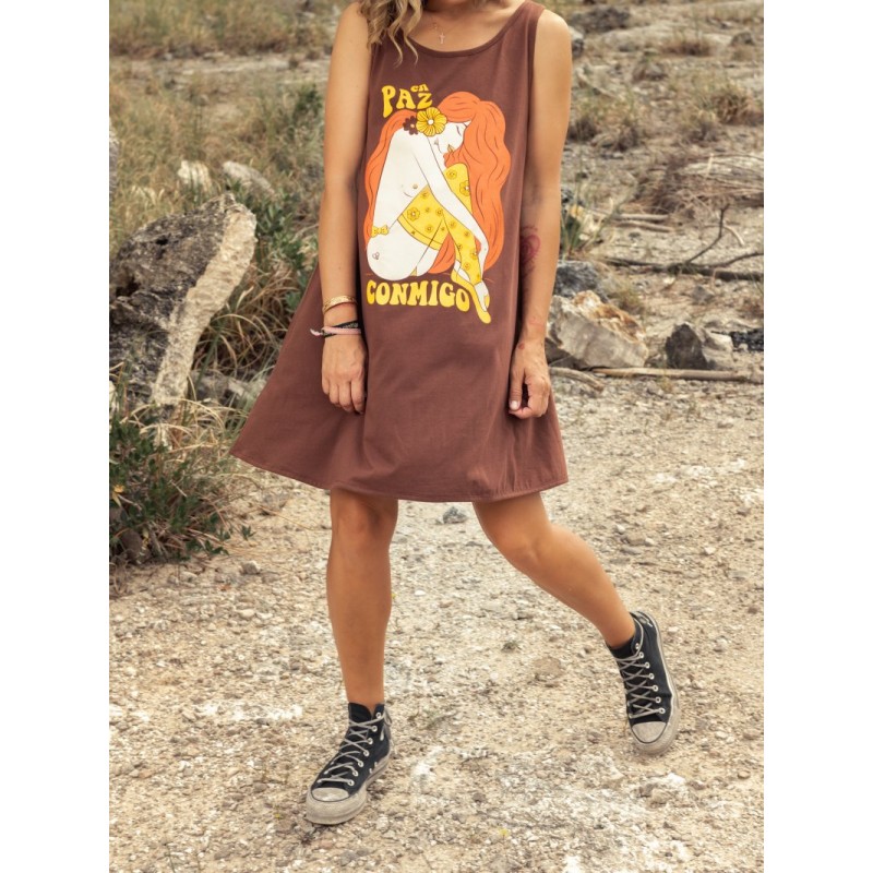 ▷ Comprar vestido tirantes tipo skater En paz conmigo Aire Retro | Sopotey Woman.